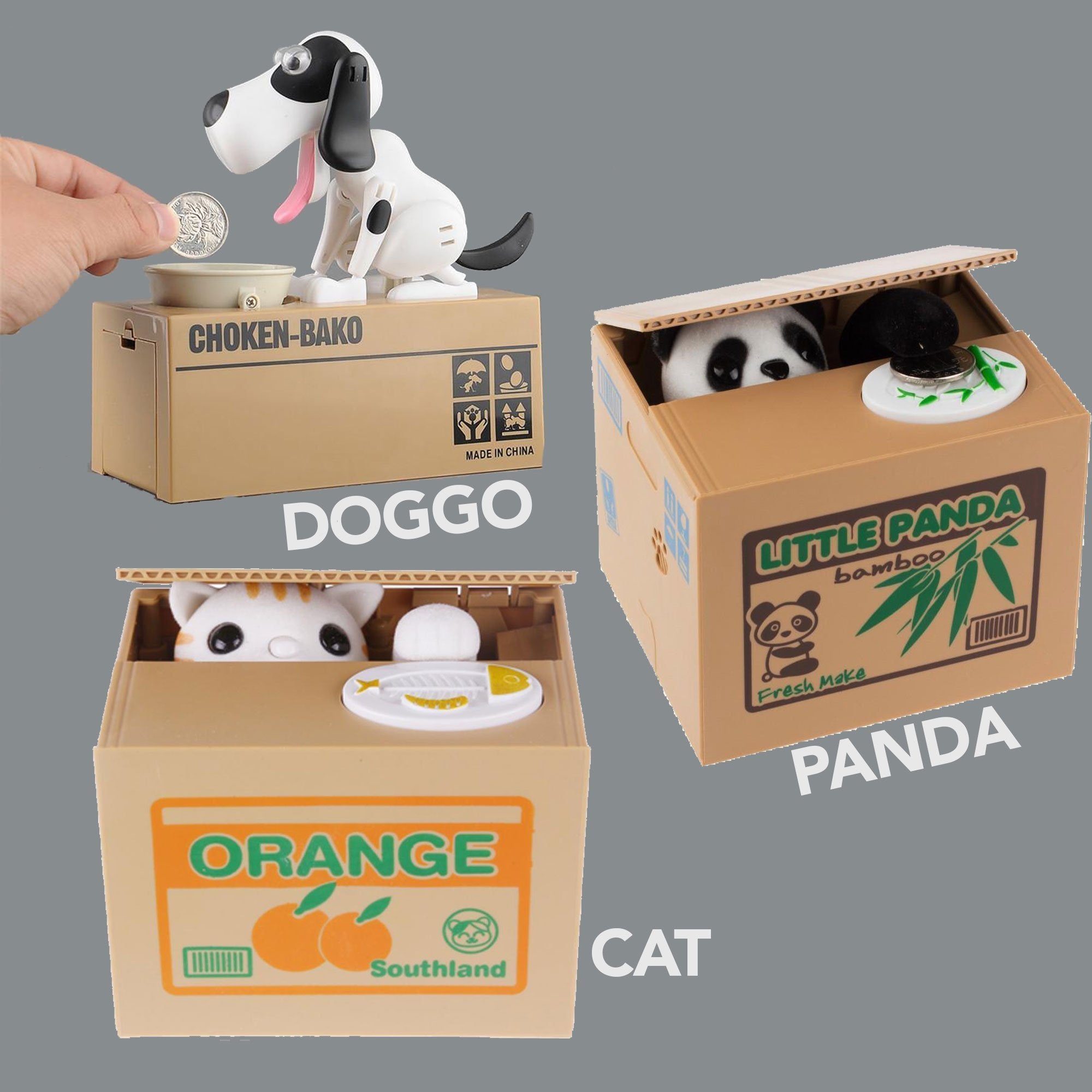 Automatic Money Box Combo [Panda + Doggo + Cat]