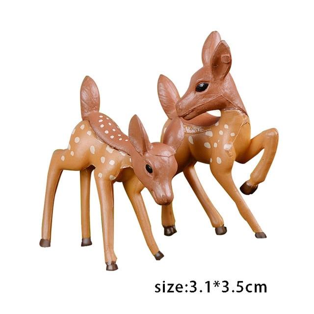 2pcs/lot Artificial Mini Sika Deer Fairy