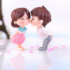 Cute Boy and Girl Lovers Kiss Wedding Dolls