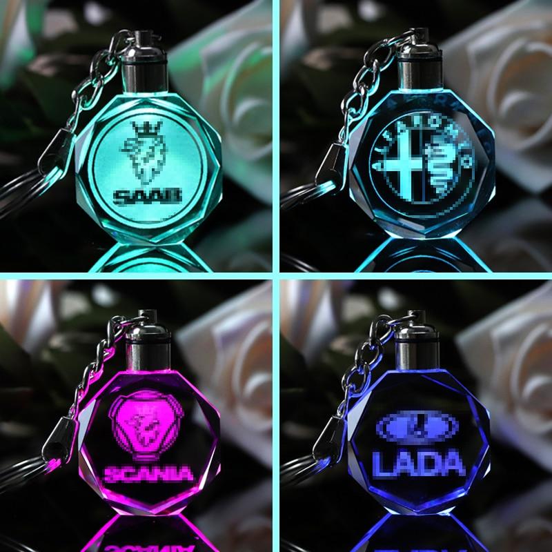 Famous or Custom Car Logo Crystal Crafts With Changing Colorful LED Light