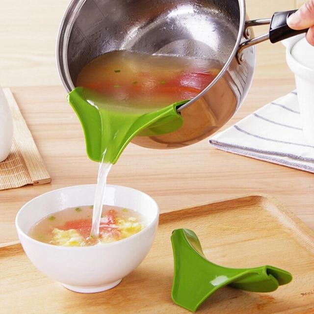 Creative Kitchen Accessories Silicone Funnel Cooking Tools